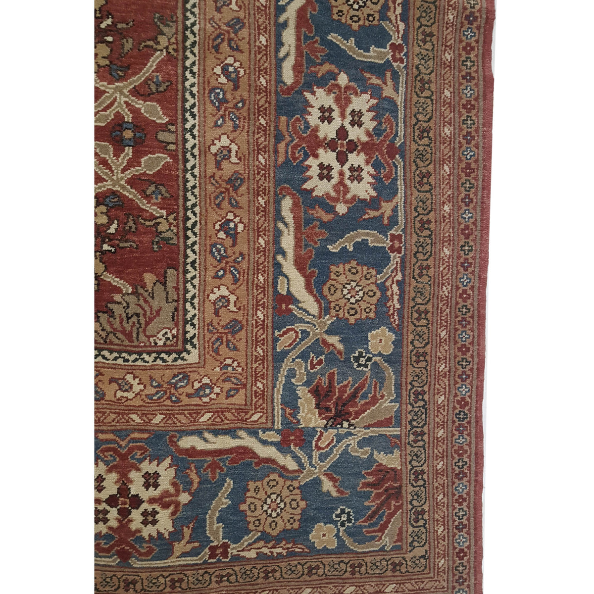 Pacific Ushak 10205 Burgundy Blue Traditional Hand Knotted Rug