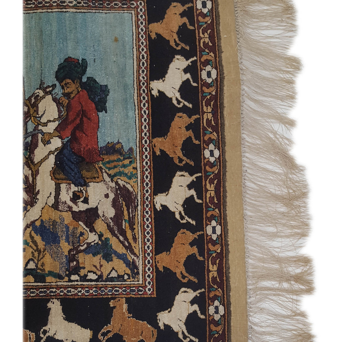 Pacific Pictioral 11724 Blue Brown Tapestry Hand Knotted Rug