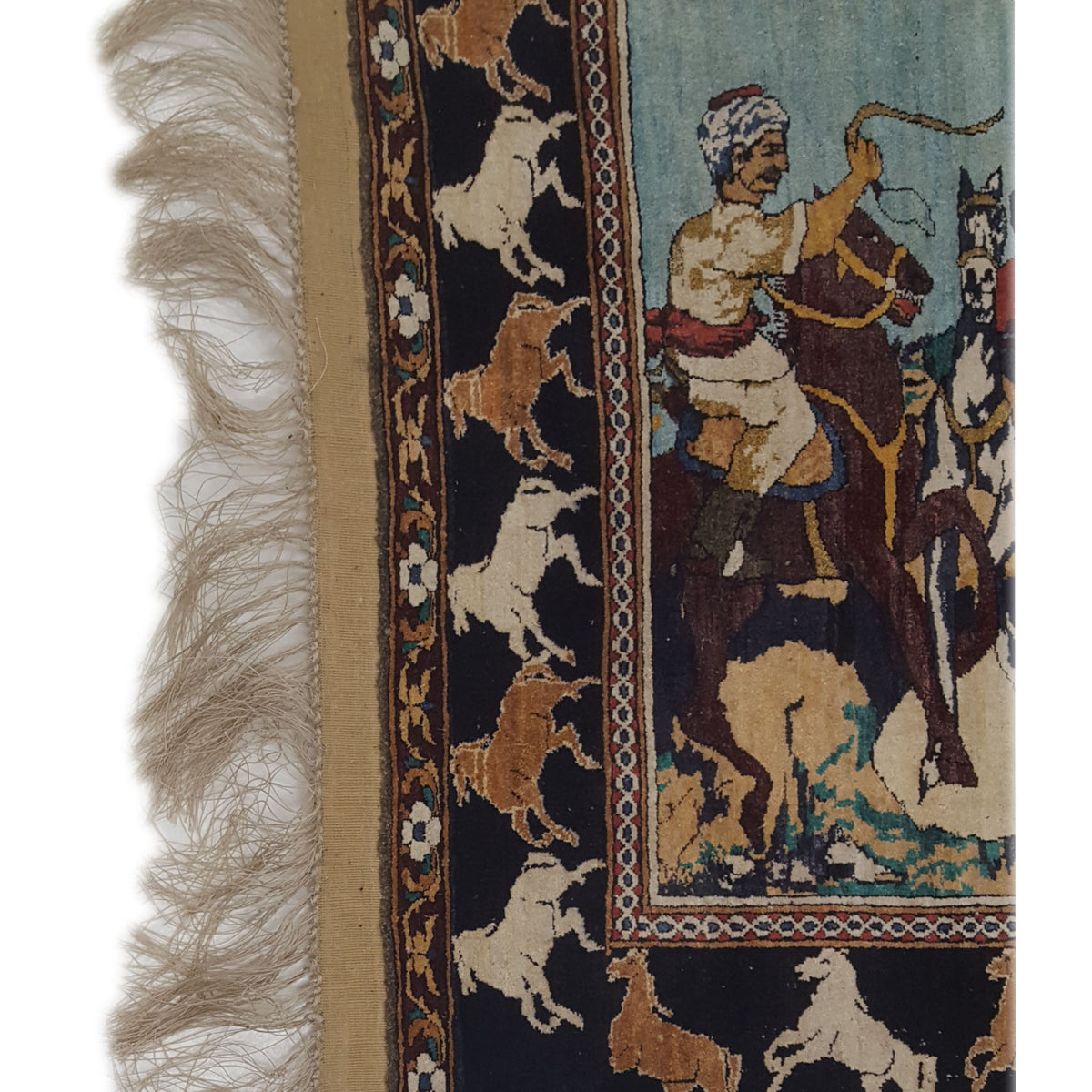 Pacific Pictioral 11724 Blue Brown Tapestry Hand Knotted Rug