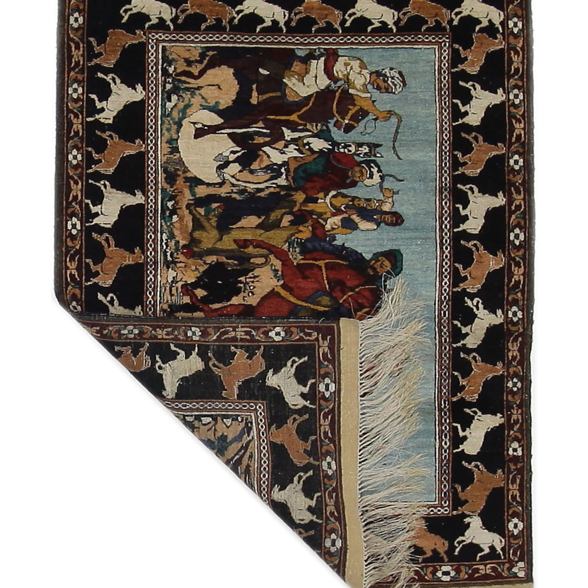 Pacific Pictioral 11724 Blue Brown Tapestry Hand Knotted Rug