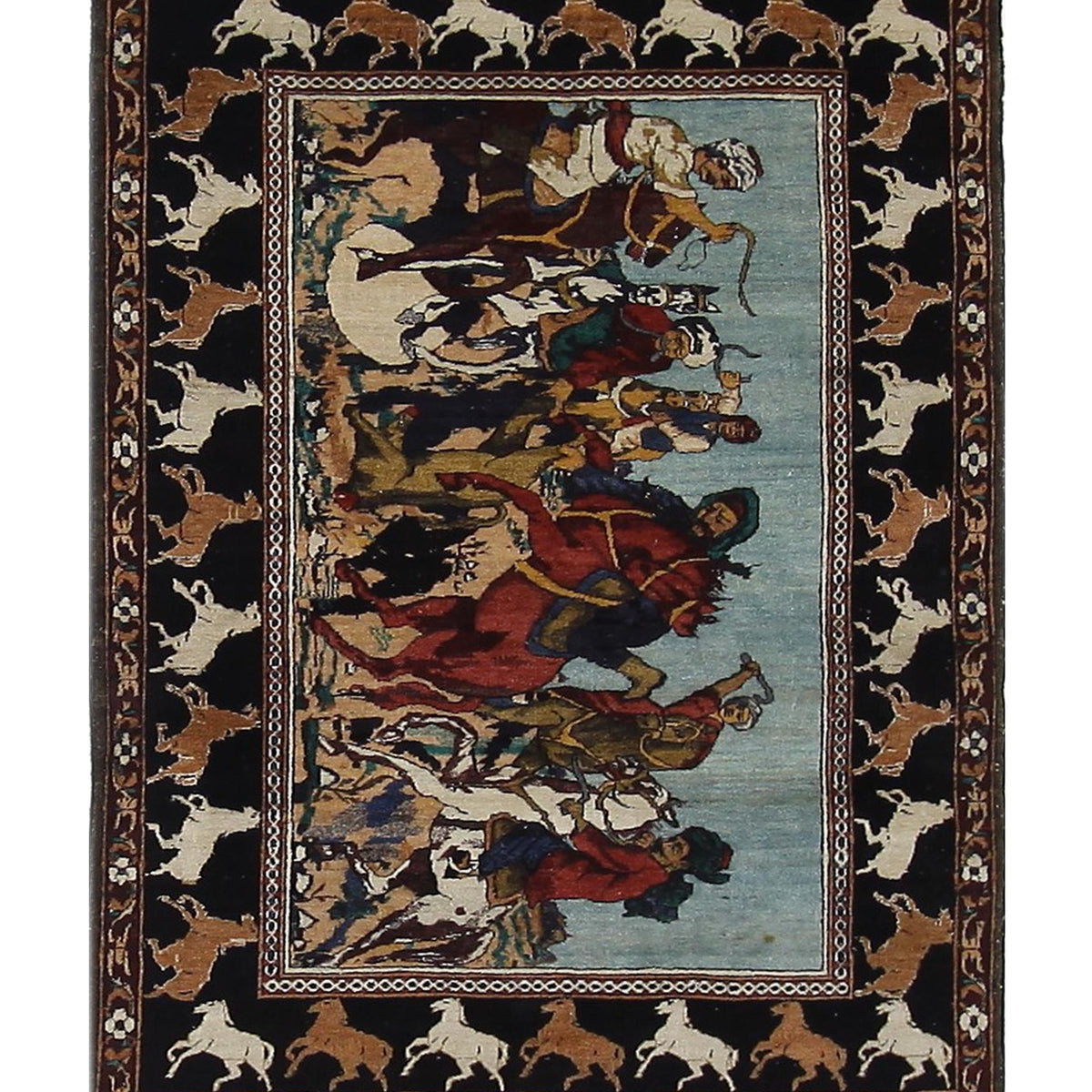 Pacific Pictioral  Blue Brown Tapestry