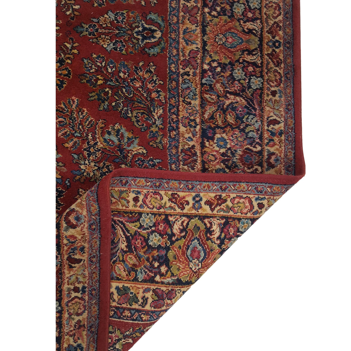 Pacific Karestan 11726 Red Navy Traditional Hand Knotted Rug