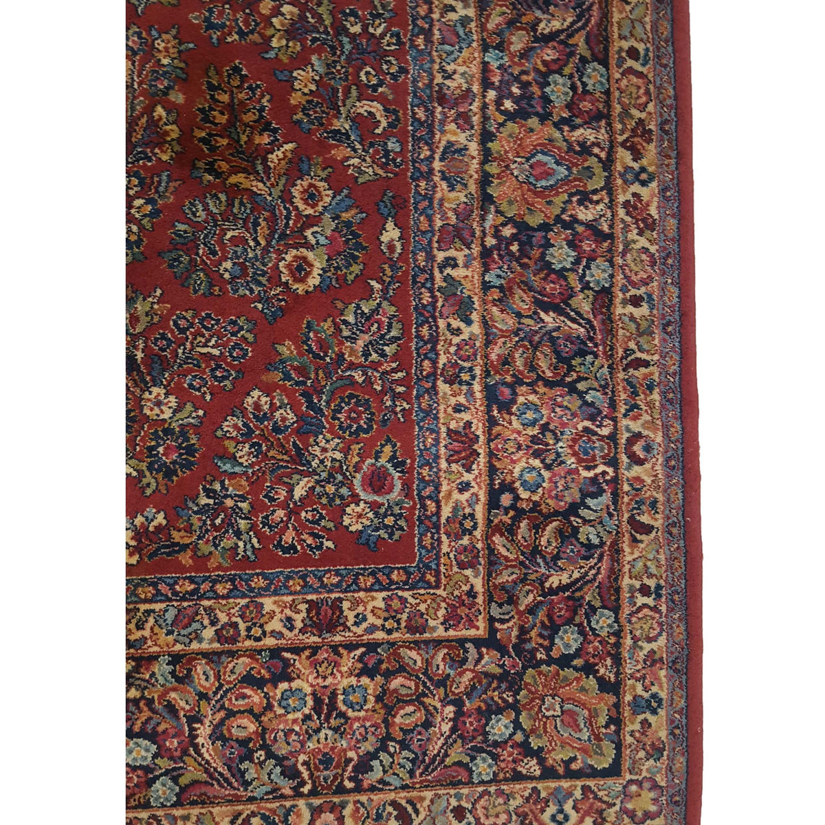 Pacific Karestan 11726 Red Navy Traditional Hand Knotted Rug