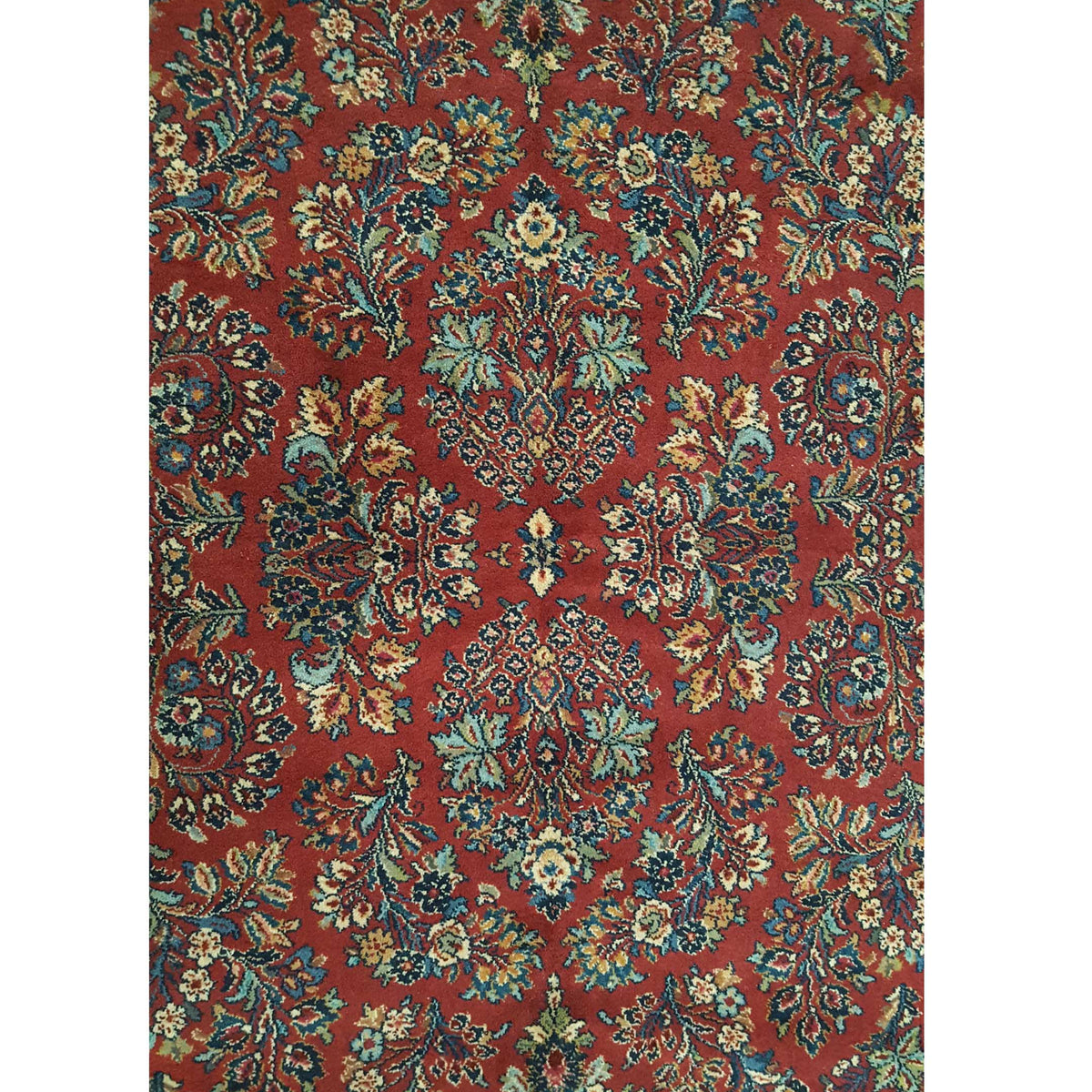 Pacific Karestan 11726 Red Navy Traditional Hand Knotted Rug