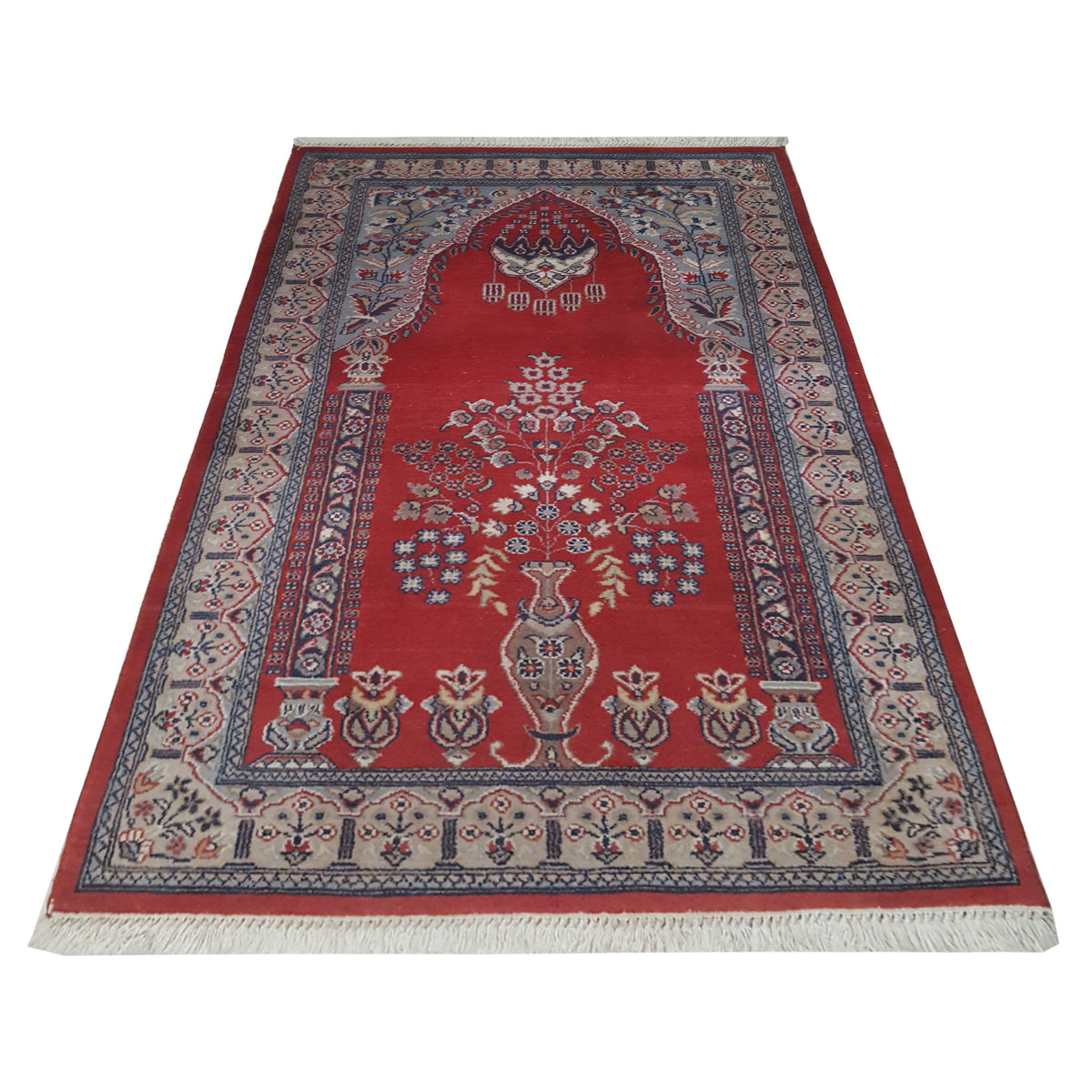 Pacific Classic 11730 Red Ivory Transitional Hand Knotted Rug