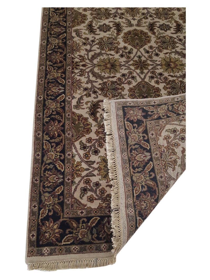 Pacific Royal 12449 Ivory Black Traditional Hand Knotted Rug