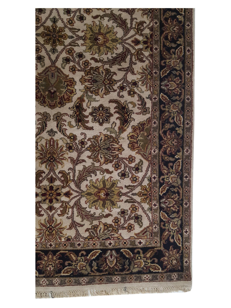 Pacific Royal 12449 Ivory Black Traditional Hand Knotted Rug