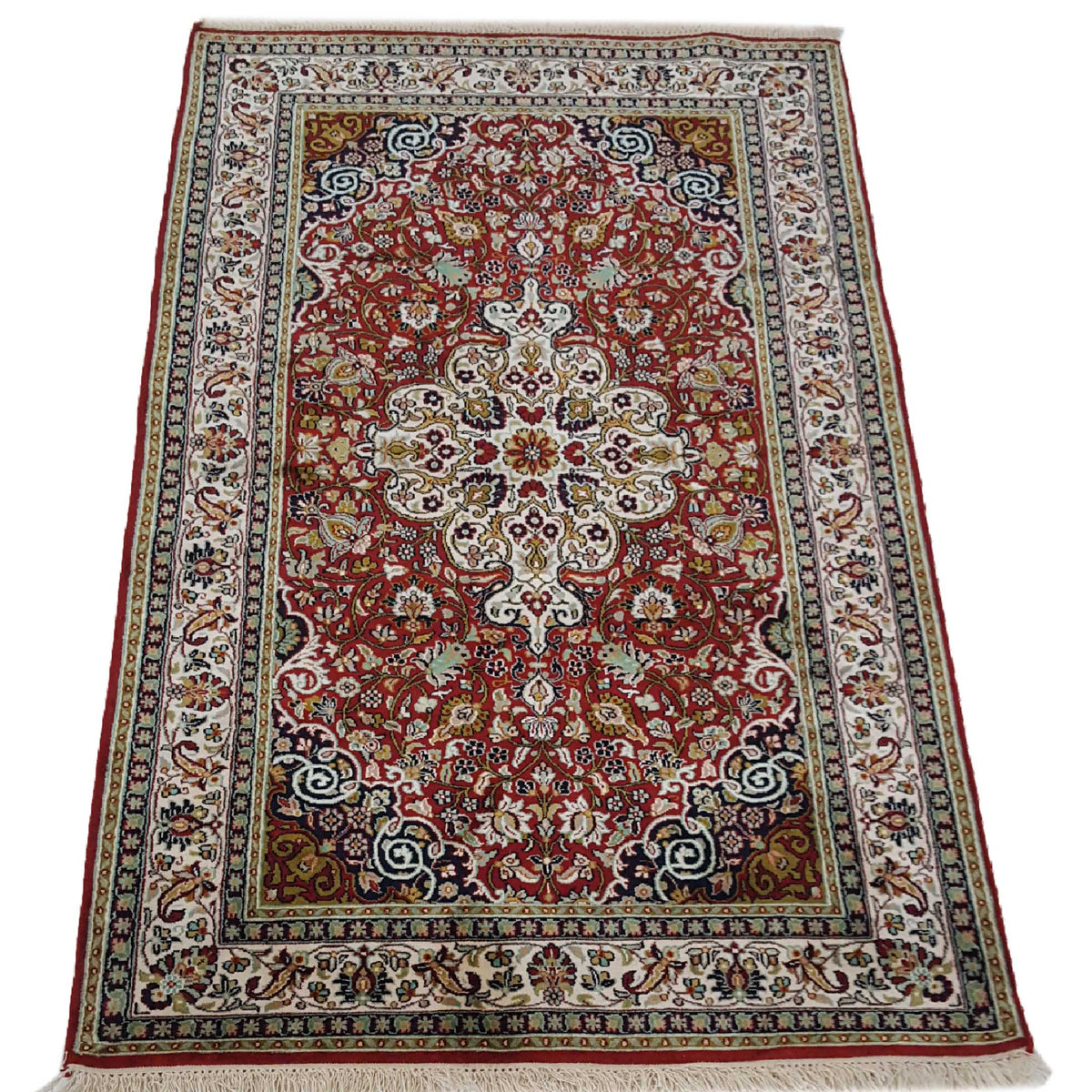 Pacific King 12481 Red Ivory Traditional Hand Knotted Rug