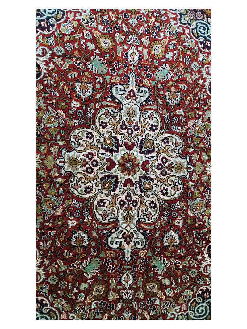 Pacific King 12481 Red Ivory Traditional Hand Knotted Rug