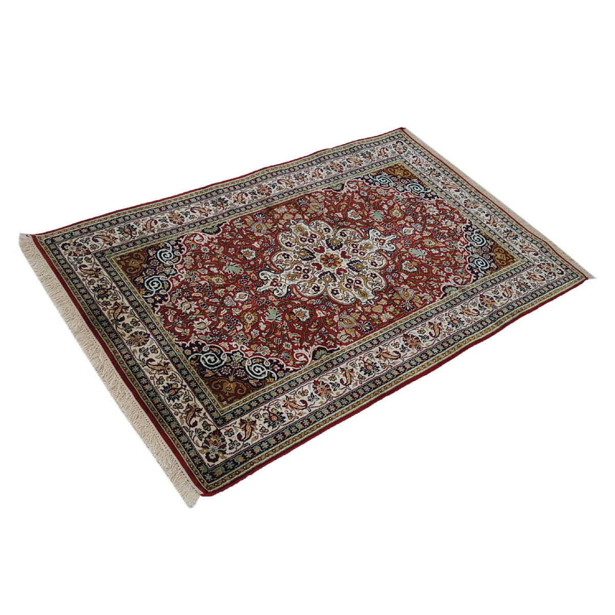 Pacific King 12481 Red Ivory Traditional Hand Knotted Rug