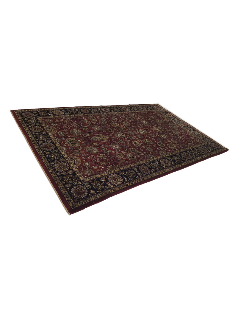 Pacific Serene 12492 Red Black Traditional Hand Knotted Rug