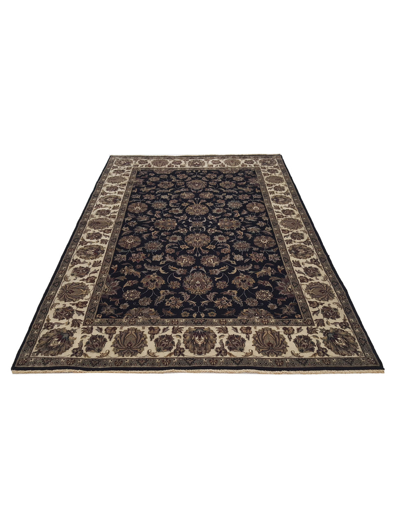 Pacific Serene 12527 Black Ivory Traditional Hand Knotted Rug