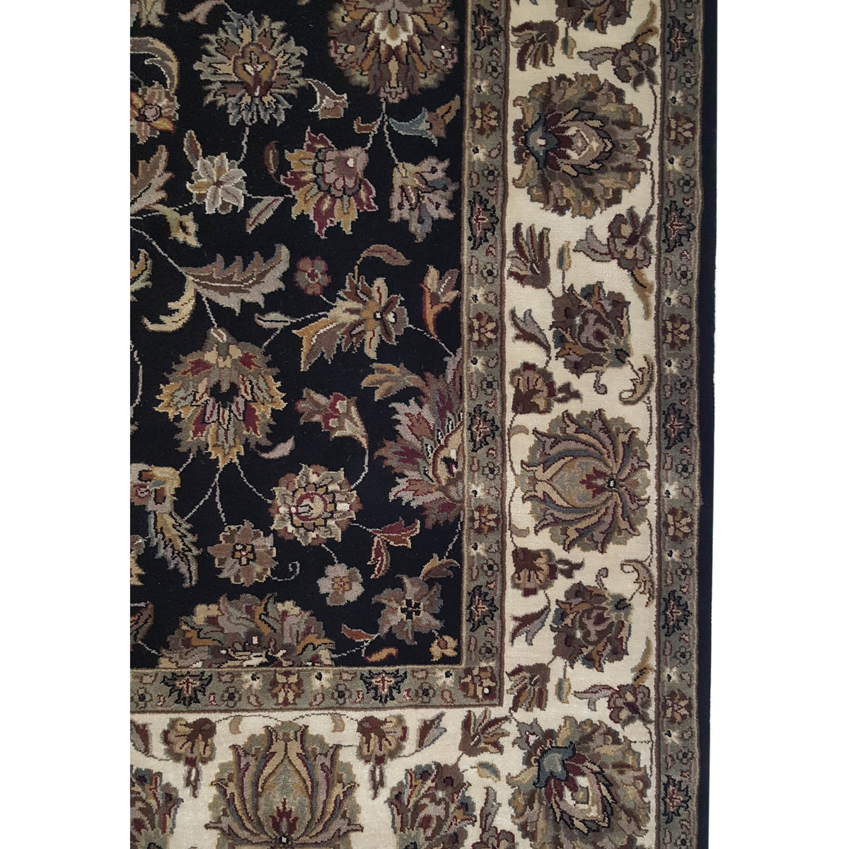 Pacific Serene 12527 Black Ivory Traditional Hand Knotted Rug