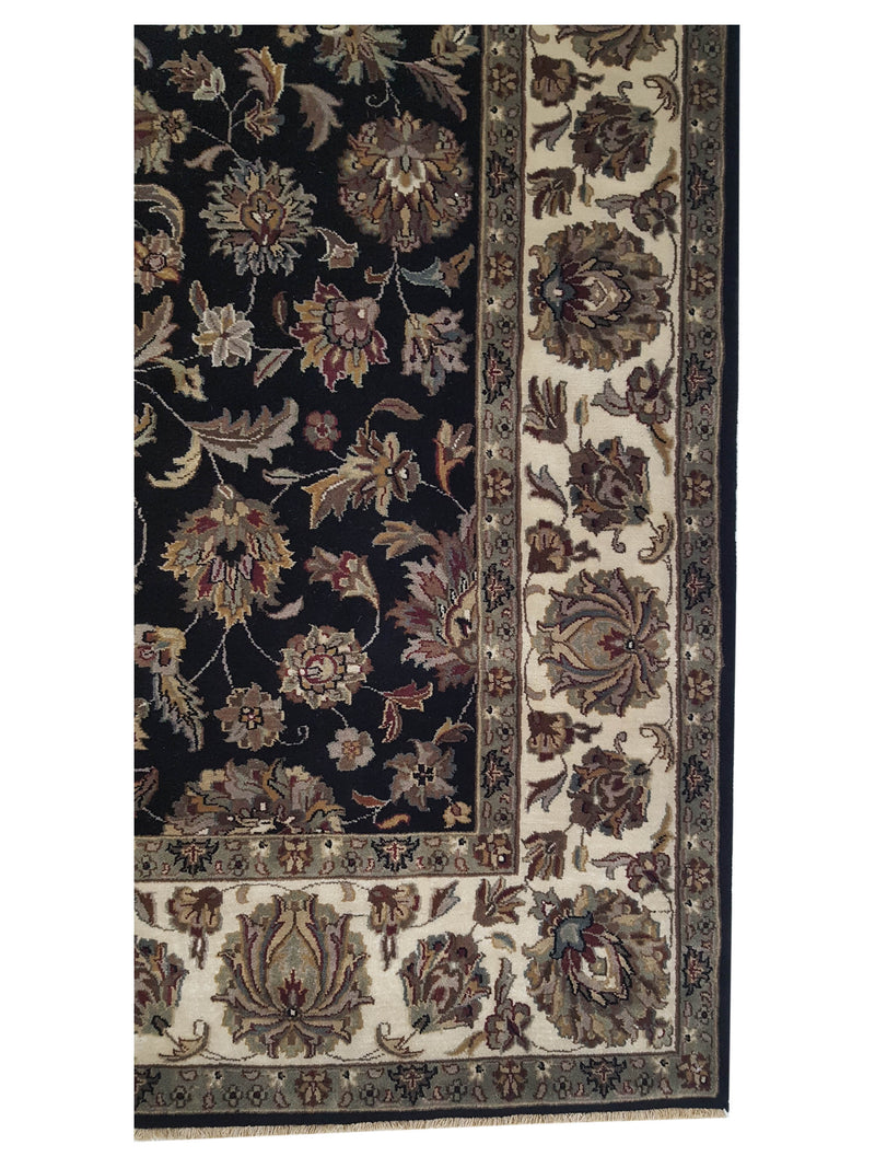 Pacific Serene 12527 Black Ivory Traditional Hand Knotted Rug