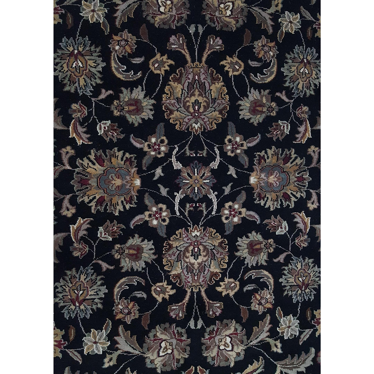 Pacific Serene 12527 Black Ivory Traditional Hand Knotted Rug