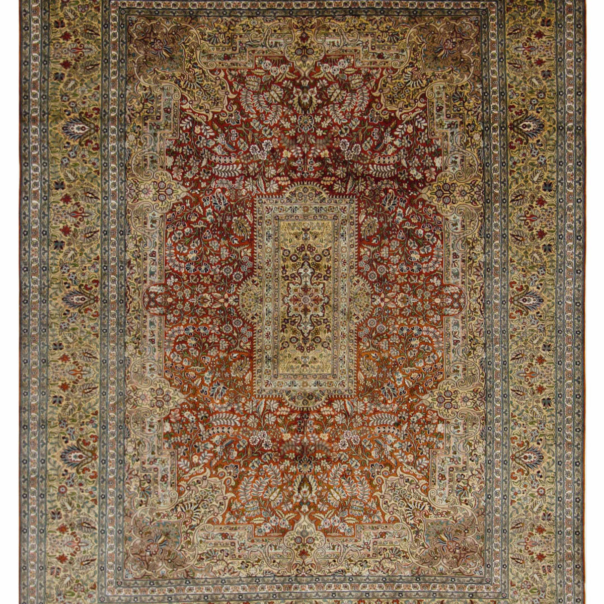 Pacific Kashmir Silk  Rust Gold Traditional