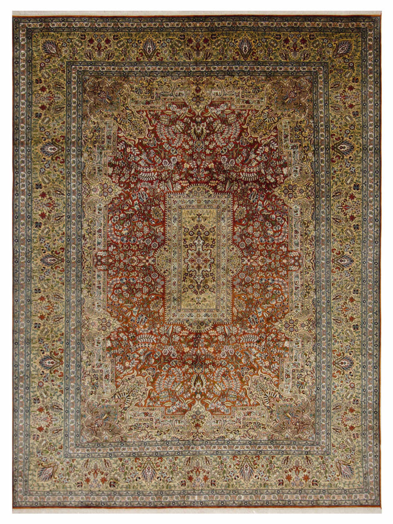 Pacific Kashmir Silk  Rust Gold Traditional