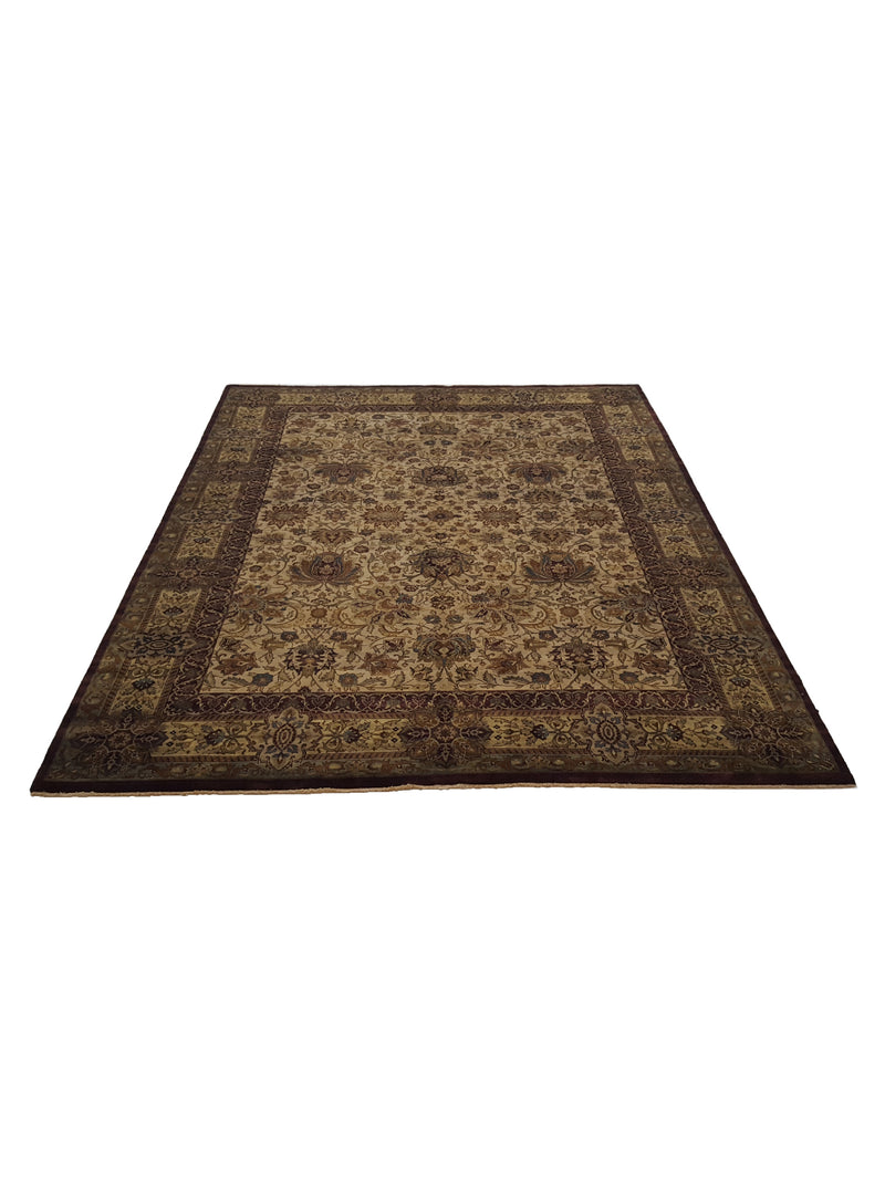 Pacific Maharaja 12696 Beige Brown Traditional Hand Knotted Rug