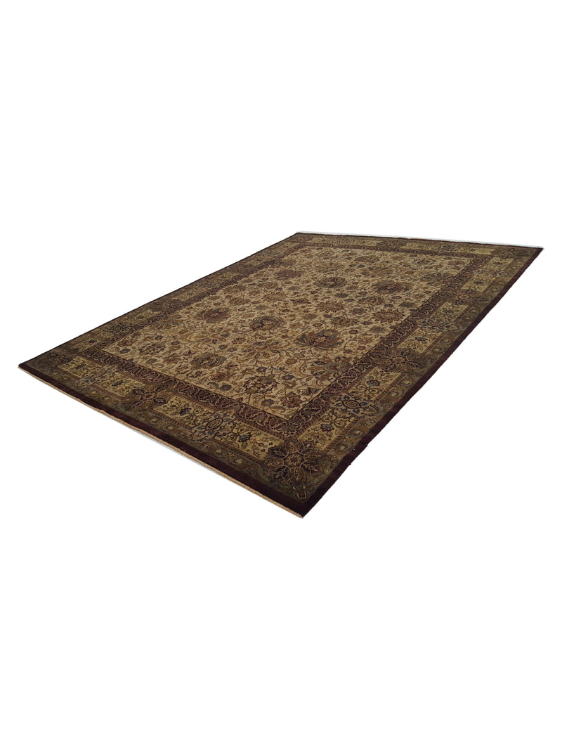 Pacific Maharaja 12696 Beige Brown Traditional Hand Knotted Rug