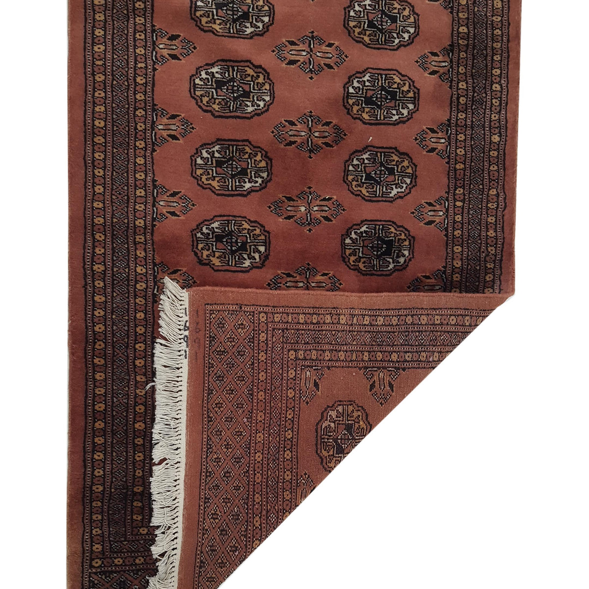 Pacific Bokhara 13556 Copper Brown Traditional Hand Knotted Rug