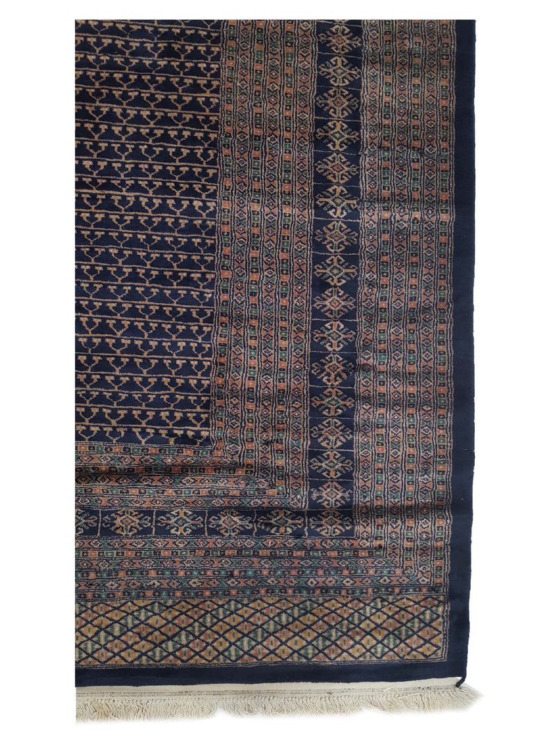 Pacific Bokhara 13580 Navy Rust Traditional Hand Knotted Rug