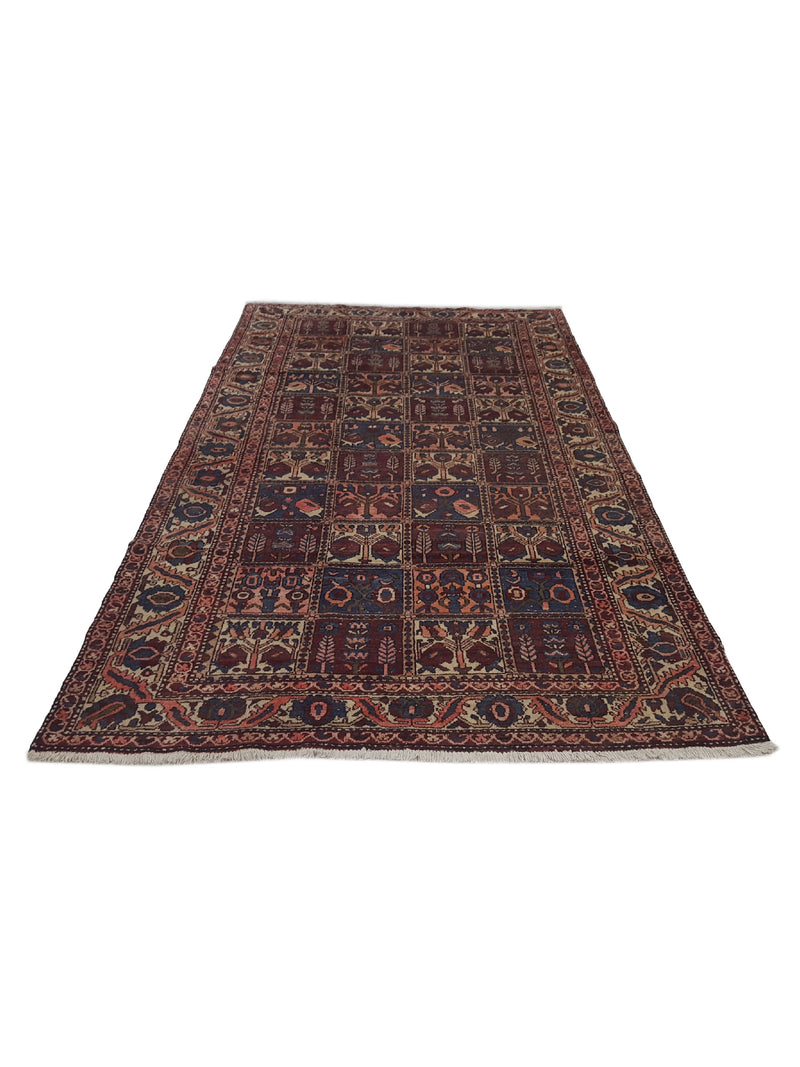 Pacific Bakhtiyari 13651 Brick Brown Traditional Hand Knotted Rug