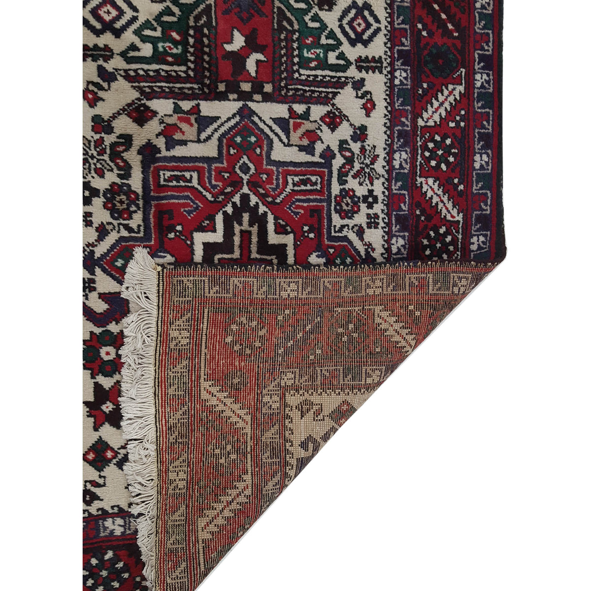Pacific Karabagh 13663 Ivory Red Traditional Hand Knotted Rug