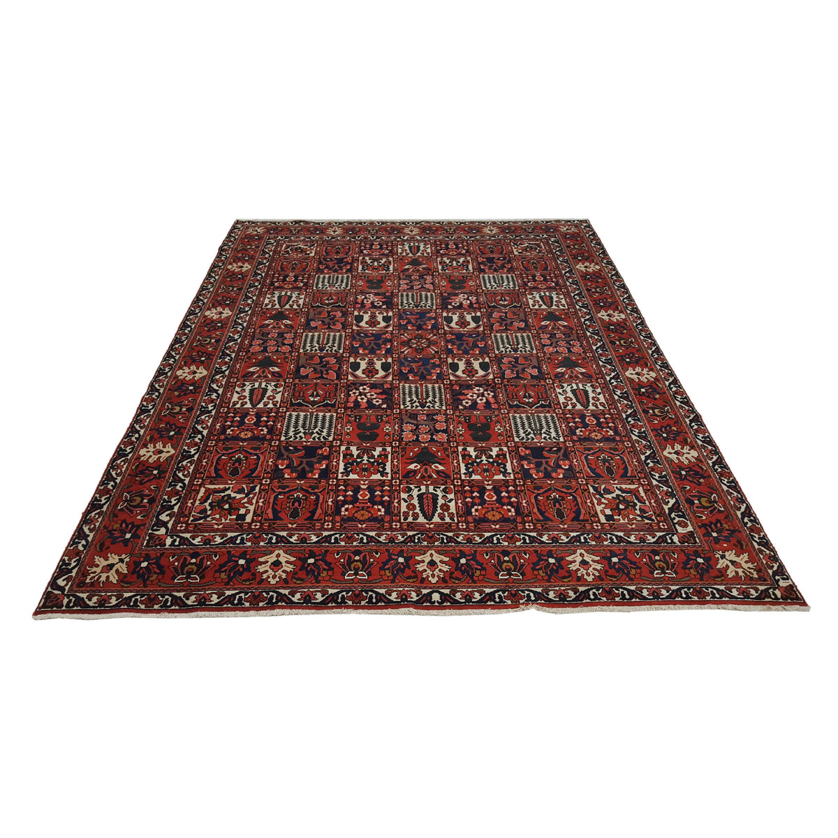 Pacific Bakhtiyari 13665 Red Ivory Traditional Hand Knotted Rug