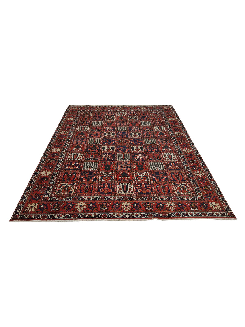 Pacific Bakhtiyari 13665 Red Ivory Traditional Hand Knotted Rug