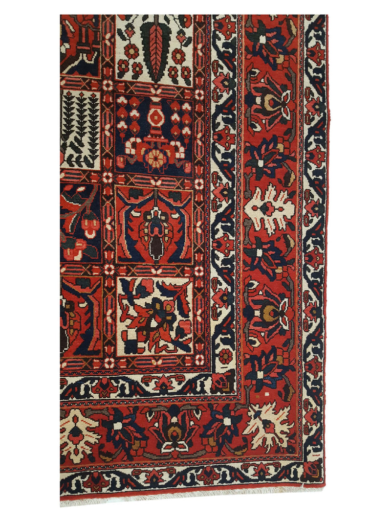 Pacific Bakhtiyari 13665 Red Ivory Traditional Hand Knotted Rug