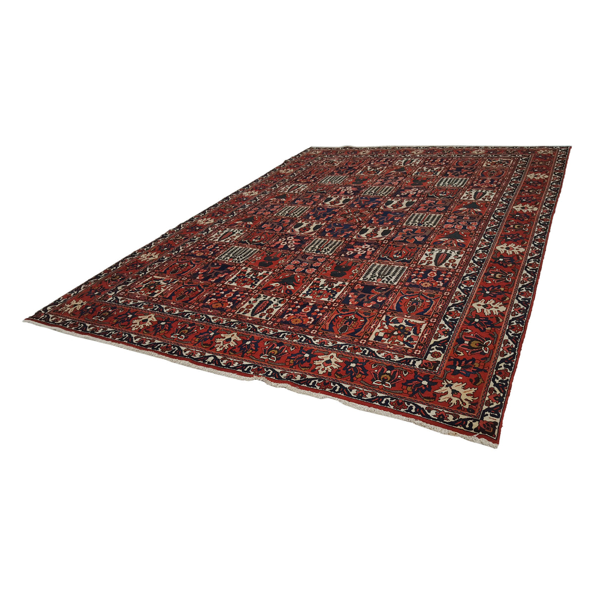 Pacific Bakhtiyari 13665 Red Ivory Traditional Hand Knotted Rug