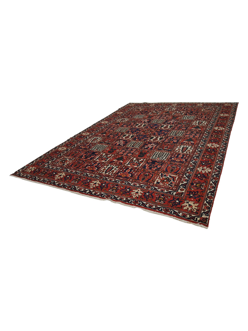 Pacific Bakhtiyari 13665 Red Ivory Traditional Hand Knotted Rug
