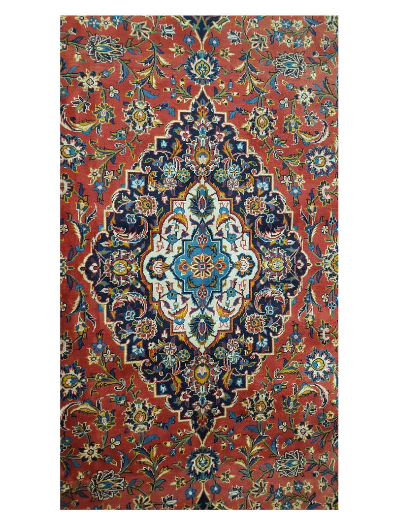 Pacific Kashan 13672 Red Blue Traditional Hand Knotted Rug