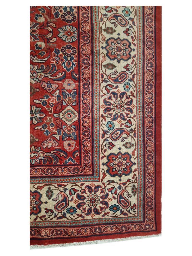 Pacific Mahal 13673 Red Ivory Traditional Hand Knotted Rug