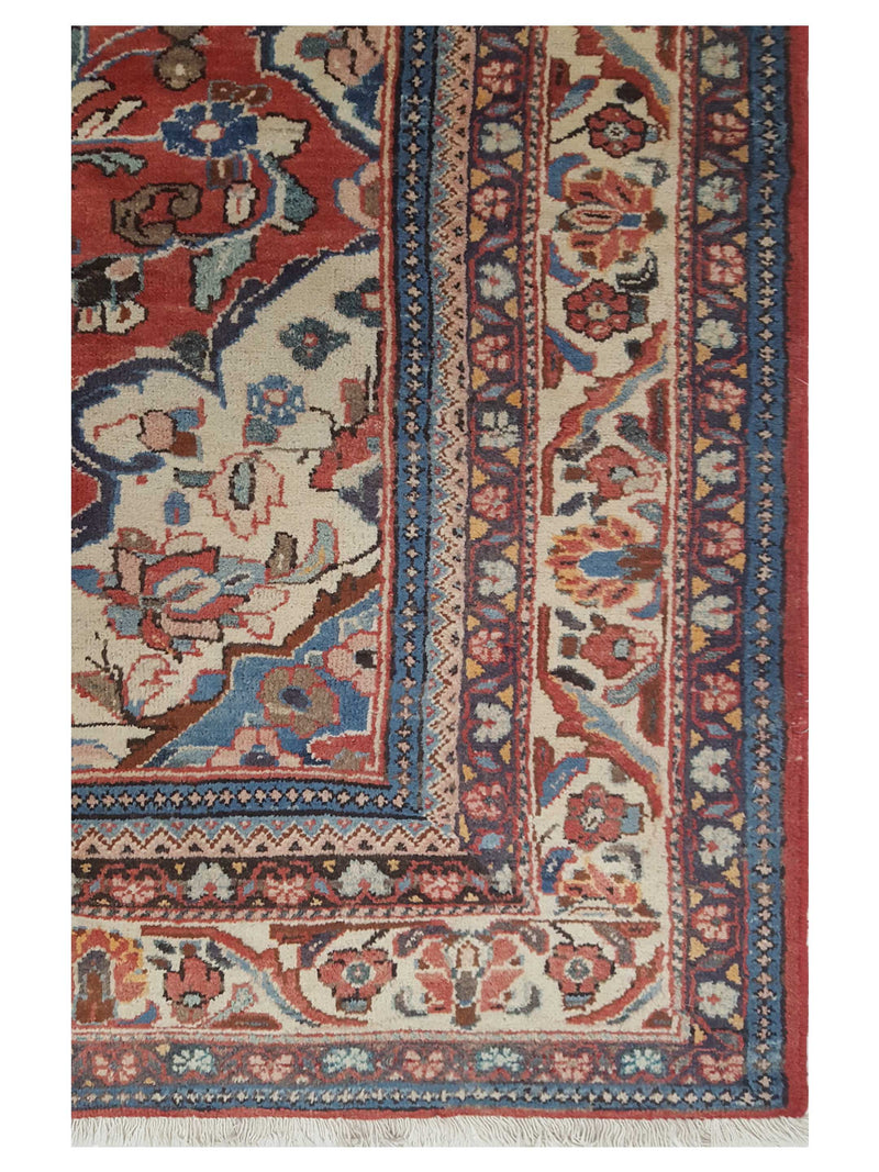 Pacific Mahal 13676 Rust Ivory Traditional Hand Knotted Rug