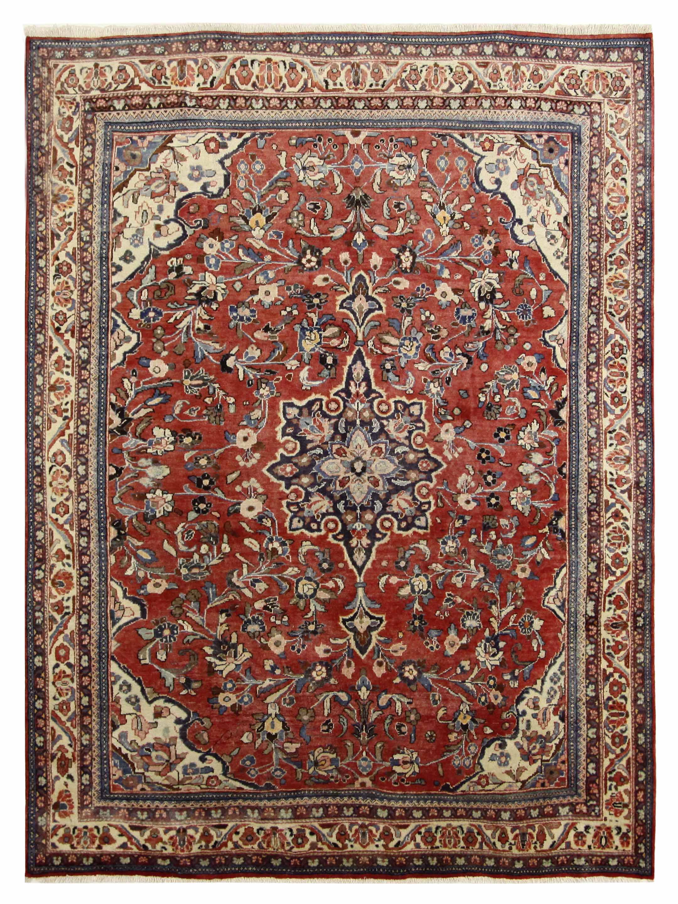 Pacific Mahal 13676 Rust Ivory Traditional Hand Knotted Rug – Pacific Rugs