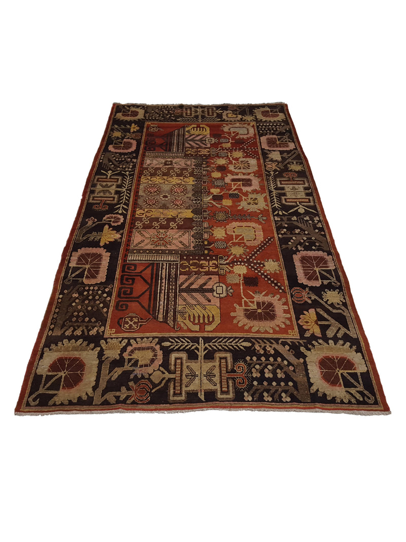 Fasa Antique Samarkand 13677 Rust Brown Traditional Antique Rug