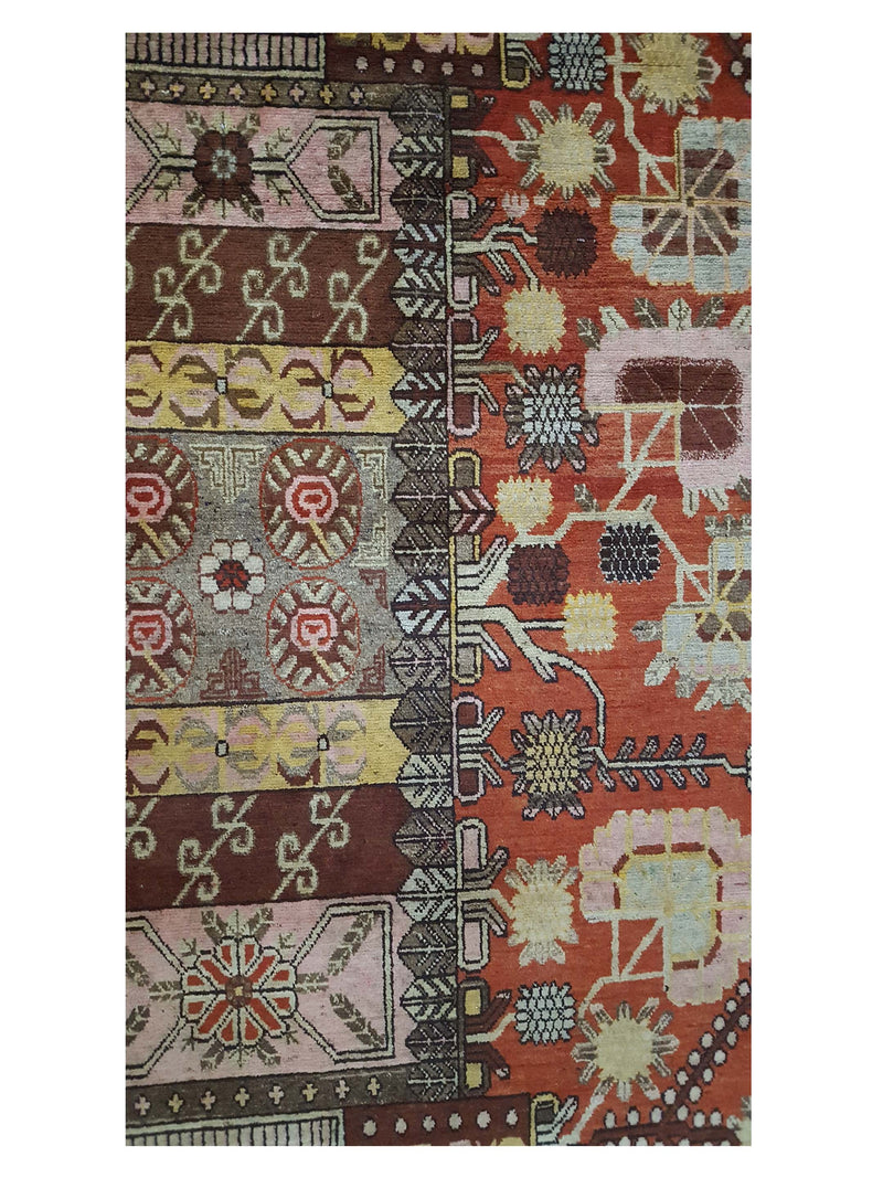 Fasa Antique Samarkand 13677 Rust Brown Traditional Antique Rug