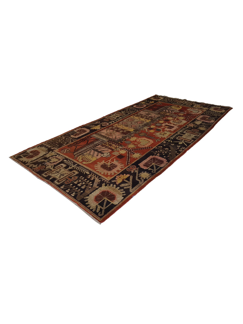 Fasa Antique Samarkand 13677 Rust Brown Traditional Antique Rug