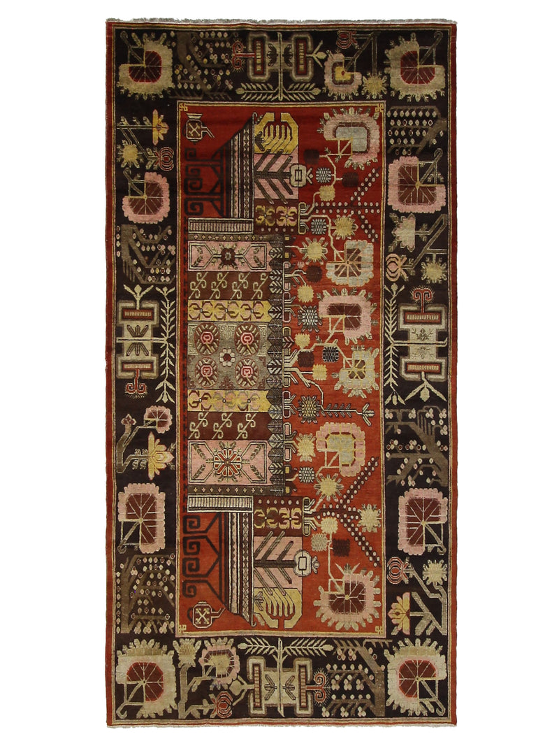 Fasa Antique Samarkand  Rust Brown Traditional