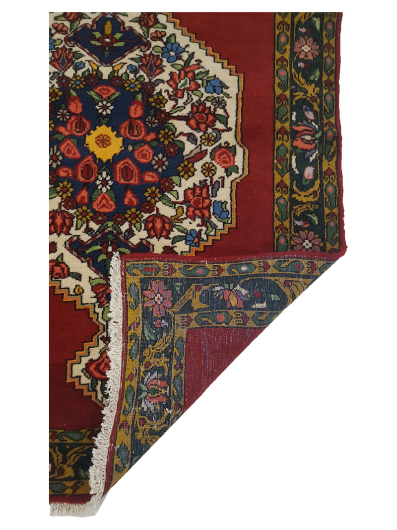 Fasa Bijar 13687 Red Green Traditional Hand Knotted Rug