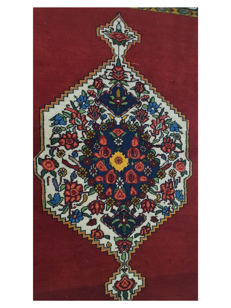 Fasa Bijar 13687 Red Green Traditional Hand Knotted Rug