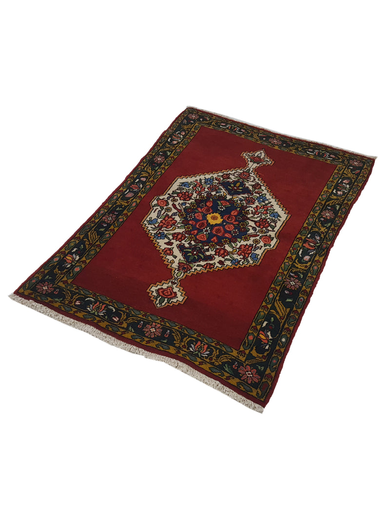 Fasa Bijar 13687 Red Green Traditional Hand Knotted Rug