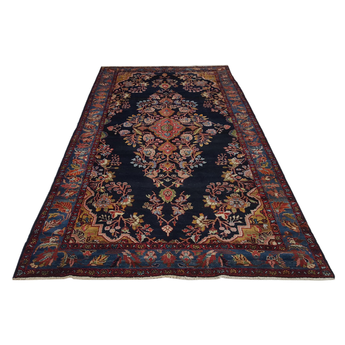 Pacific Malayer 13694 Navy Blue Traditional Hand Knotted Rug