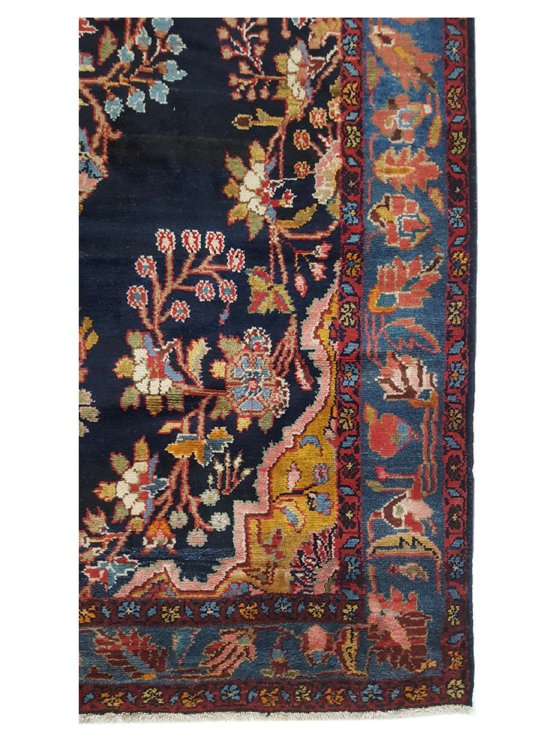 Pacific Malayer 13694 Navy Blue Traditional Hand Knotted Rug