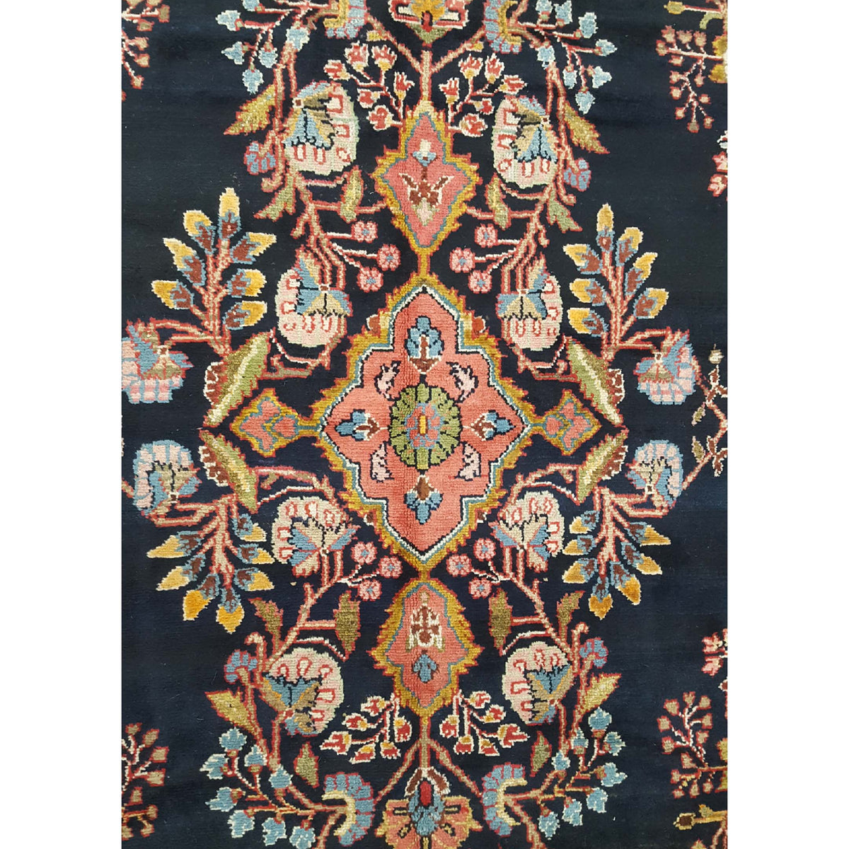 Pacific Malayer 13694 Navy Blue Traditional Hand Knotted Rug