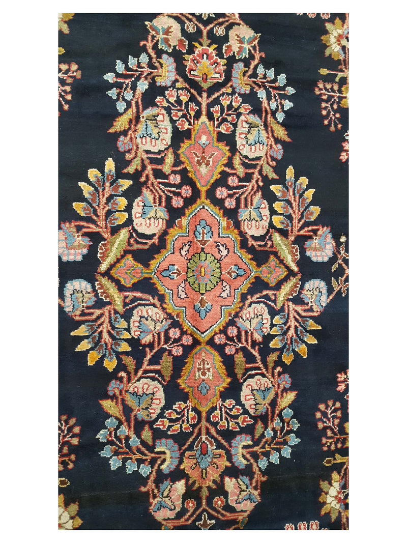 Pacific Malayer 13694 Navy Blue Traditional Hand Knotted Rug