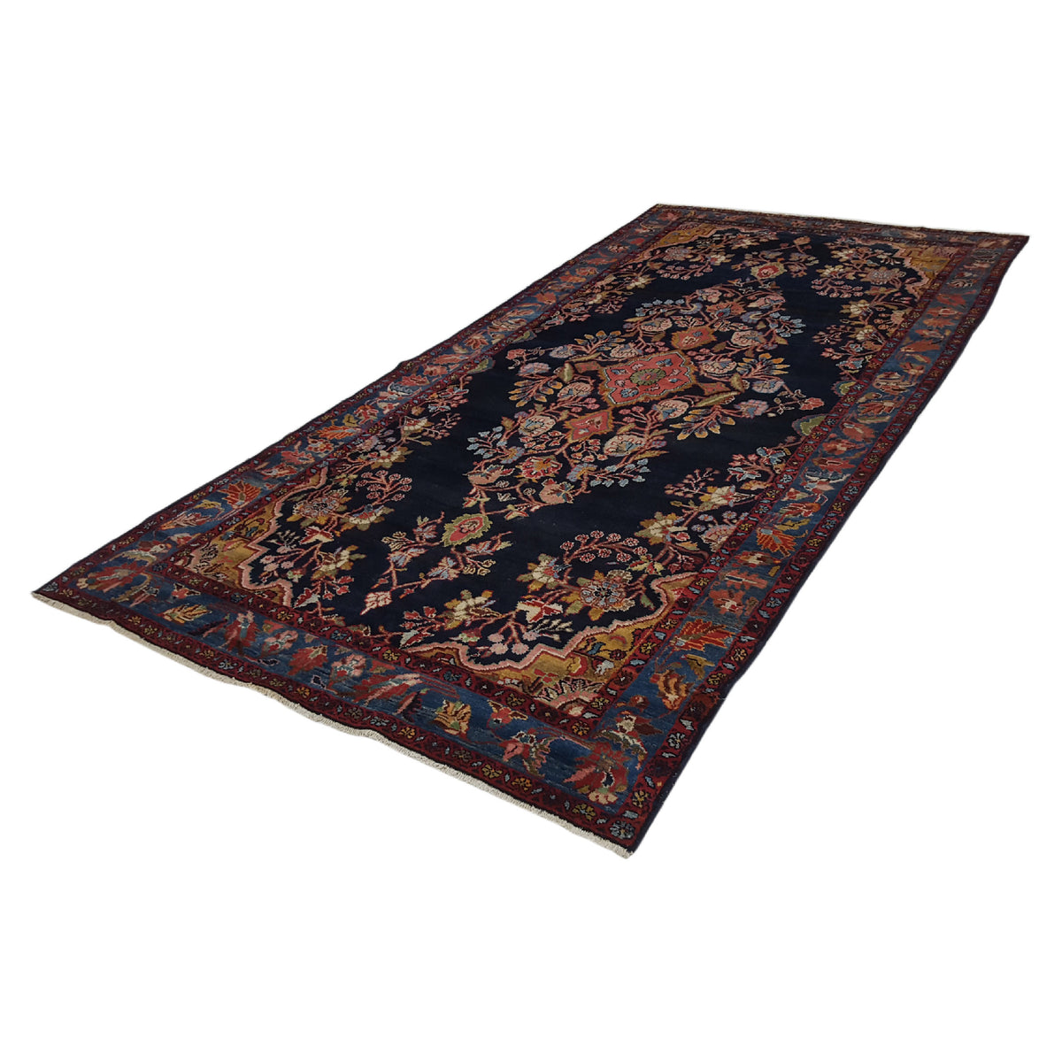 Pacific Malayer 13694 Navy Blue Traditional Hand Knotted Rug
