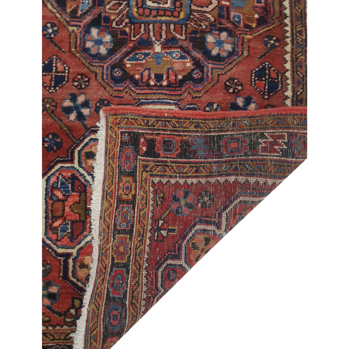 Pacific Heriz 13701 Red Navy Traditional Hand Knotted Rug