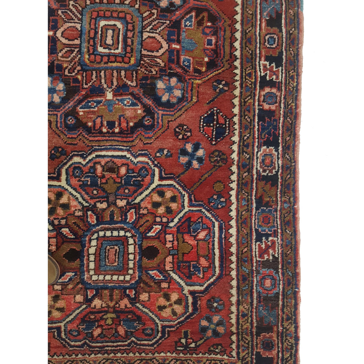 Pacific Heriz 13701 Red Navy Traditional Hand Knotted Rug